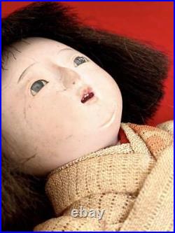 Ichimatsu Doll Japanese by Matsujyu with glass case, Taisyo Period 4.7inch