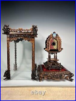 Indonesia Indonesian Diplomatic / VIP Cased Gift Miniature Temple Under Glass