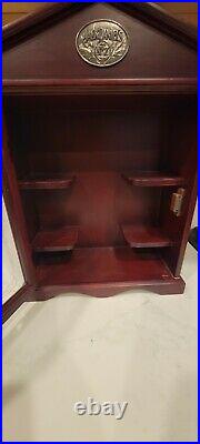 Jack Daniels Old No. 7 Whiskey Wood Display Shelf Cabinet Only Glass Front Case
