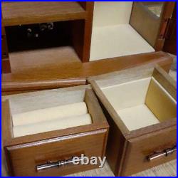 Jewelry Box with Music Box Glass Door Sankyo Accessories Case