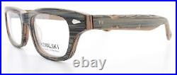 Kowalski Glasses Spectacles Model KB/03 48-19 148 Acetate Brown Stripes Wood