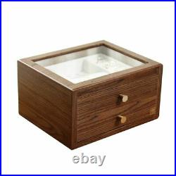 Large Wooden Jewelry Box Organizer Drawer Display Earring Ring Necklace Casket