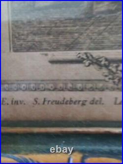 Les Confidence 1774 Print by Sigmond Freudeberg, Antique Jewelry Box With Mirror