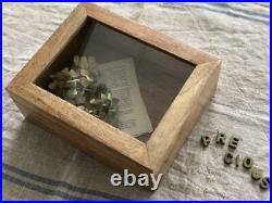 Made Of Wood Glass Case Box Antique Vintage Brocanto