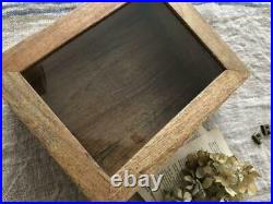 Made Of Wood Glass Case Box Antique Vintage Brocanto
