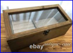 Made Of Wood Glass Case Jewellery Antique Vintage Brocanto