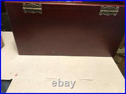 Mahogany Pen Display Case/Chest with Glass Top Fits 46 Lanier Handcrafted Pens