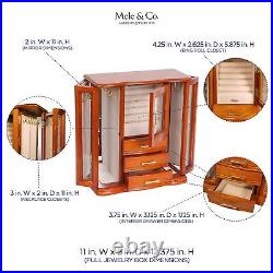 Mele and Co. Richmond Wooden Jewelry Box (Walnut Finish), Medium