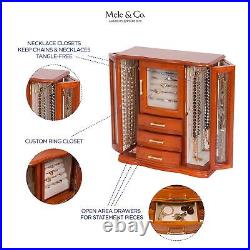 Mele and Co. Richmond Wooden Jewelry Box (Walnut Finish), Medium