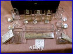 Men's Dressing Case Silver & Cut Glass W. Leuchars c 1846