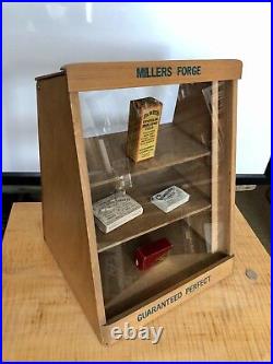 Millers Forge Tabletop Display Stepped Back Design Top Opens Nice