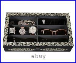 Mother of Pearl Angel Sunglasses Box Eyeglasses Display Storage Organizer Case