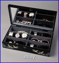 Mother of Pearl Bird Sunglass Box Eyeglasses Display Storage Show Case Holder