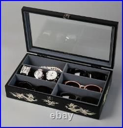Mother of Pearl Dragon Sunglasses Box Eyeglasses Display Storage Case Organizer