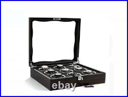 Multiple Watches Travel Box / Storage Show Glass Case 9 Wrist Watches With Lock