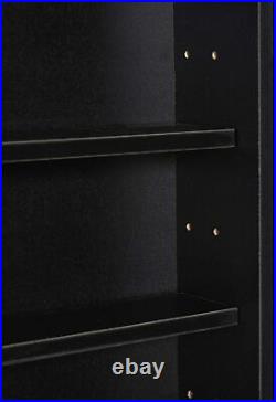 NEW Display Cabinet Modern Storage Shelves Wall Glass Case Box Collectibles Case