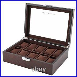 NEWTRY Watch Storage Case Collection Case for 10 Pieces Wooden