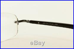 New Authentic Gold & Wood Glasses S17 5 CM14 Black Rimless 52mm RX with Case
