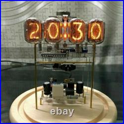 New Classic Vintage IN-12 Nixie Tube Clock Round Glass Case/Assembled With DIY Kit
