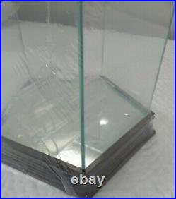 New Steiner Quad Glass 4 Baseball Display Case With Wood Base & Mirrored Bottom