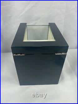 New in Box MONTBLANC Watch Winder Wood Piano Black Finish + Tempered Glass Case