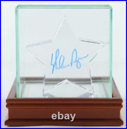 Nolan Ryan Signed Tiffany & Co. Crystal Star With Glass Mirror & Wood Display Ca