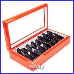 OYO Box Maxi Orange Sunglasses Case Leather Luxury Eyeglasses Shatterproof Glass