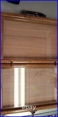 Oak glass display cases for coins or metals or jewelry or anything
