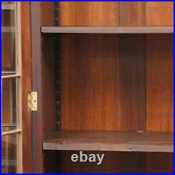 Orig. English Breakfront Bookcase Display Case IN Regency Style Georg III Min