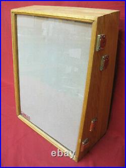 Original Camillus Store Display Wood & Glass Knife Display Case