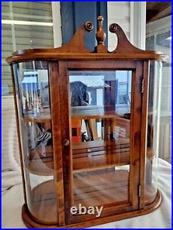Original Wood Handcrafted Mirrored & Glass Display Case