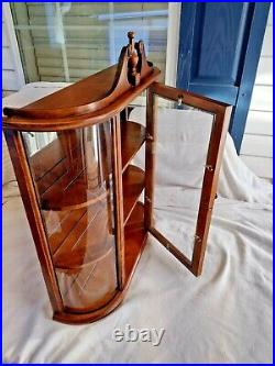 Original Wood Handcrafted Mirrored & Glass Display Case