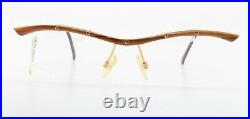 PG Glasses 303 Vintage Real Wood Handmade Gold 90s + Noble Eyes Case