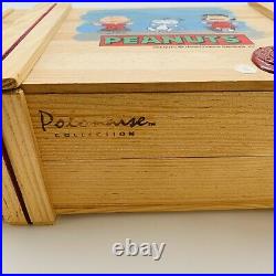 Peanuts Case Polonaise By Komozja Glass Ornaments Wood Box Set Made in Poland