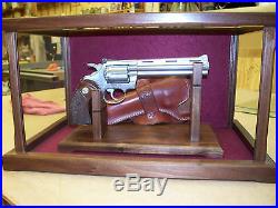 Pistol Display Case Wood & Glass- American Walnut Case only Stand is Extra