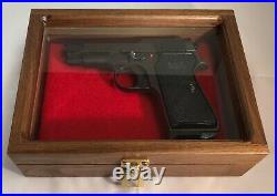 Pistol Gun Presentation Case Glass Top Wood Box Beretta M1934 M34 M35 Pietro