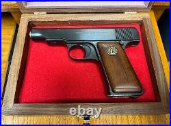 Pistol Gun Presentation Case Glass Top Wood Box For Ortgies German Firearm