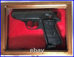 Pistol Gun Presentation Case Glass Top Wood Box For Walther Ppk Firearm German