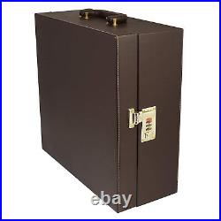 Portable Leatherette Bar Set Wine Case Wooden Bar Accessories Set for Picnic