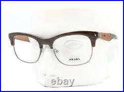 Prada VPR 22O JAB-1O1 Eyeglasses Glasses Brown Horn / Wood 54-19-145 withcase