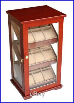 Quality Watch Jewelry Display Storage Holder Case Glass Box Organizer Gift t4