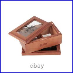 RYOT 3x5 Glass Top Screen Box Wood Glass Jar Herb Safe Raw Shine Pro Premium Lux