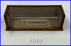 Rare 1909 Sealpackerchief Wood And Glass Display Case