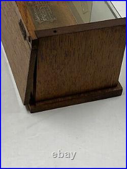 Rare 1909 Sealpackerchief Wood And Glass Display Case
