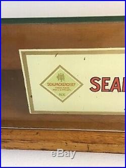 Rare 1918 Sealpackerchief Wood&glass Display Case