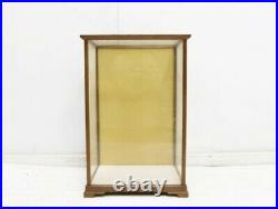 Retro Crates Made Of Wood Glass W26 D21 H38.5Cm Japanese Dolls Case Ornament