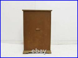 Retro Crates Made Of Wood Glass W26 D21 H38.5Cm Japanese Dolls Case Ornament