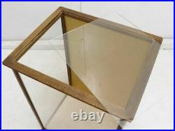 Retro Wooden Frame Made Of Wood Glass W26 D21 H38.5Cm Japanese Dolls Case