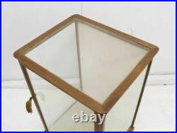 Retro Wooden Frame Made Of Wood Glass W28.5 D25 H45Cm Japanese Dolls Case