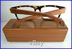 SAGAWAFUJII Real Wood Hand Crafted Japanese Eye Glasses With Cleaning Cloth Case